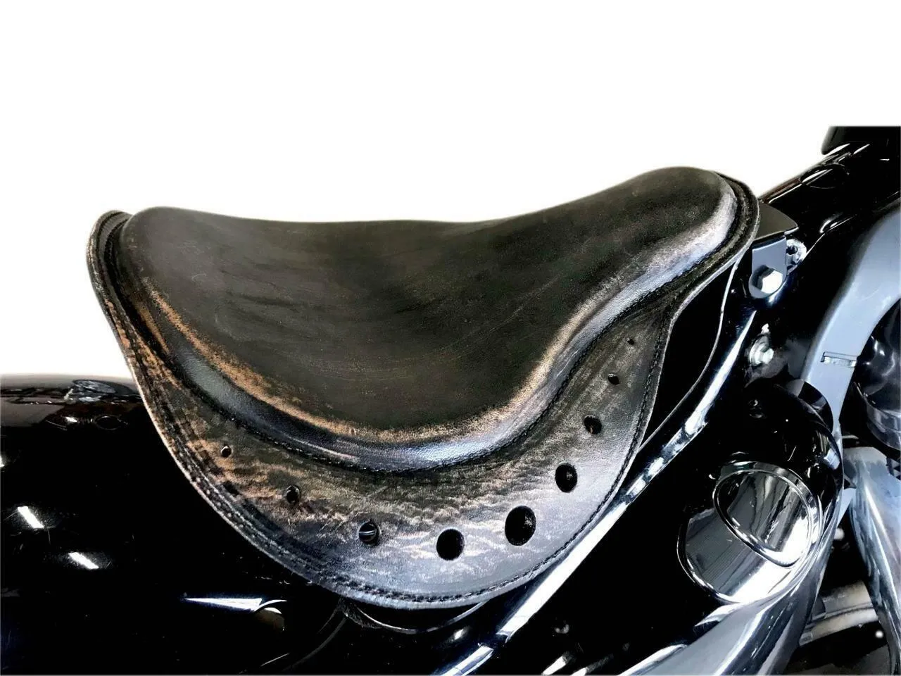 10x13 Black Di Board Track Racer Spring Seat Chopper Bobber Harley Sportster MRC