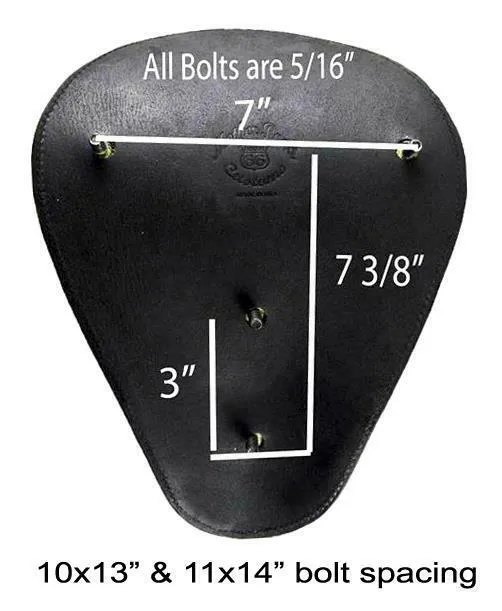 10x13 Black Di Board Track Racer Spring Seat Chopper Bobber Harley Sportster MRC