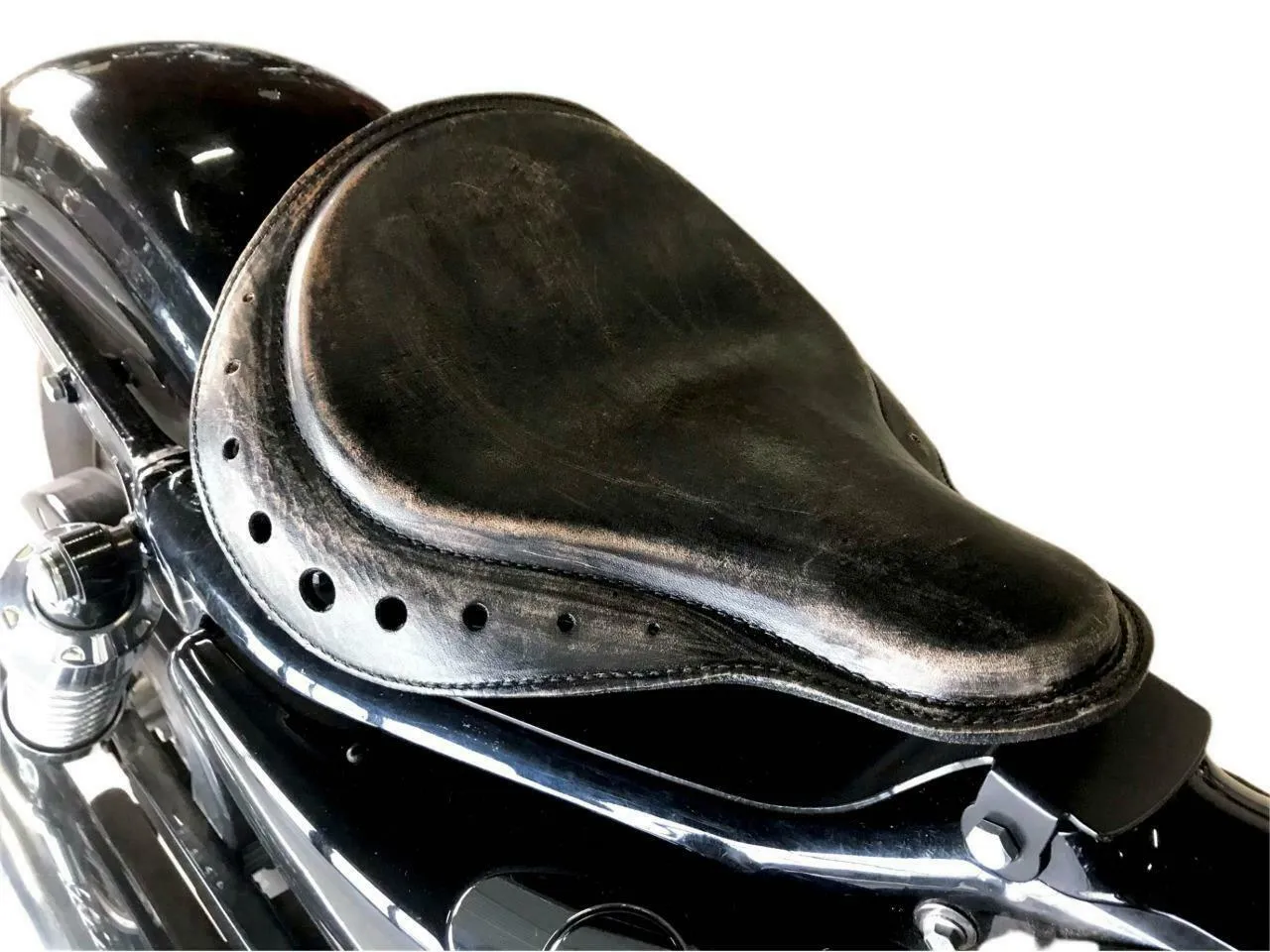 10x13 Black Di Board Track Racer Spring Seat Chopper Bobber Harley Sportster MRC