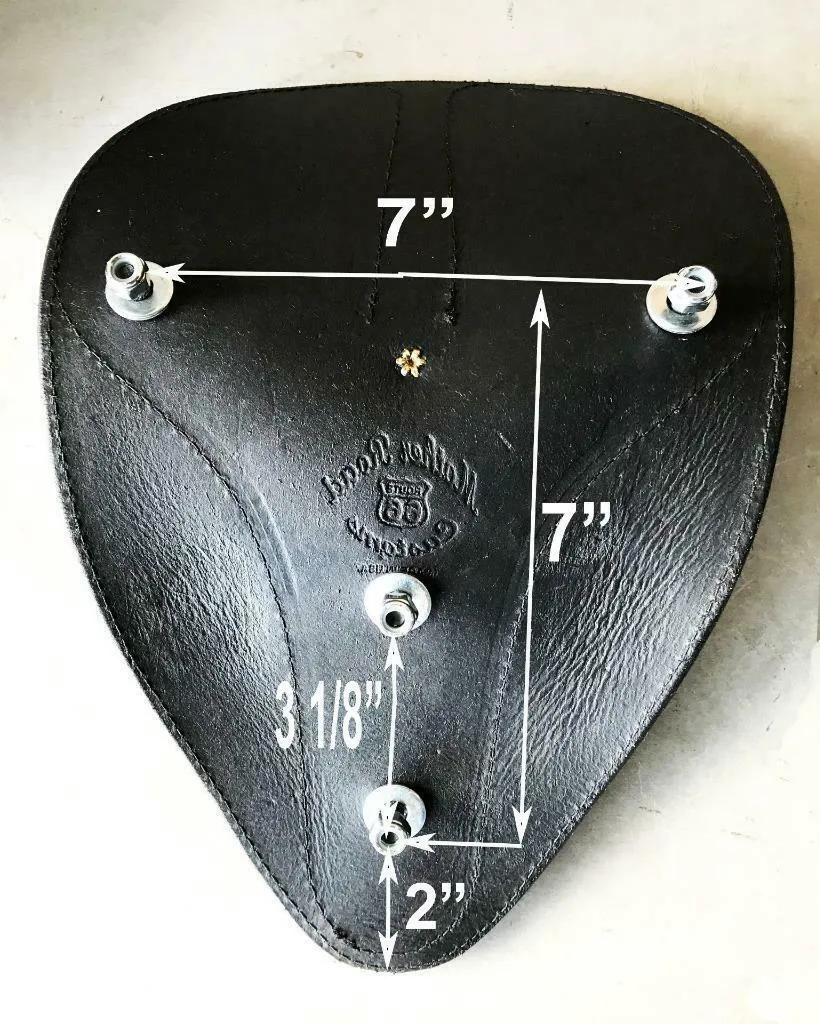 10x14 Tan Board Track Racer Spring Seat Chopper Bobber Harley Sportster MRC