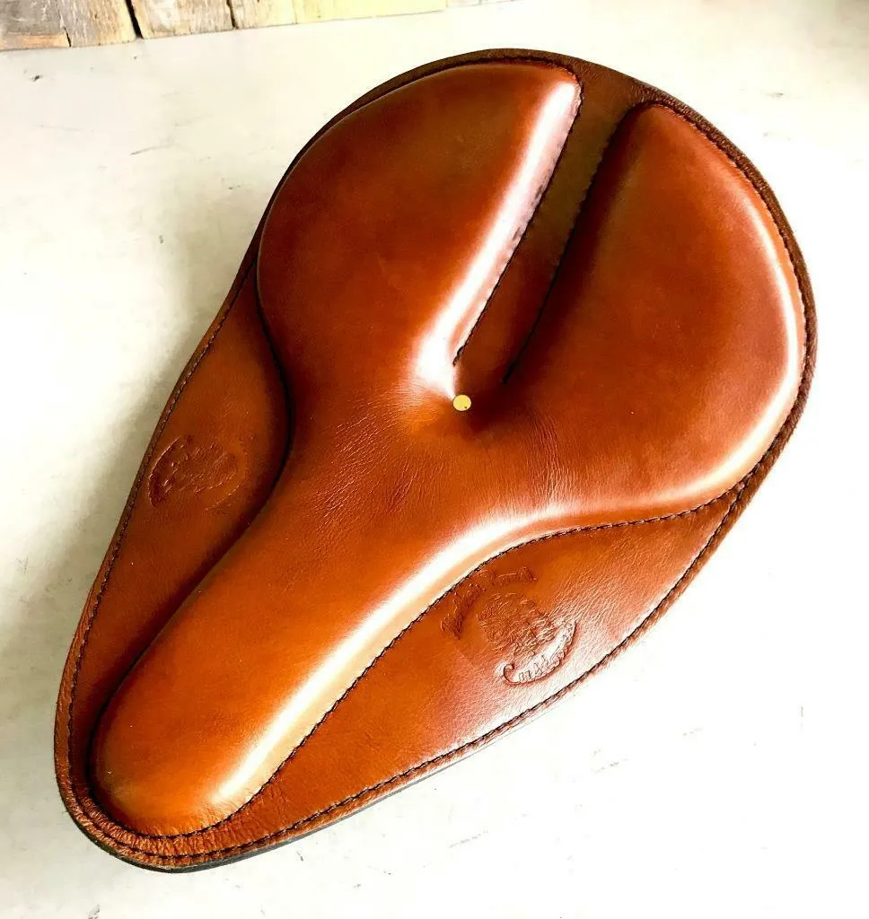 10x14 Tan Board Track Racer Spring Seat Chopper Bobber Harley Sportster MRC
