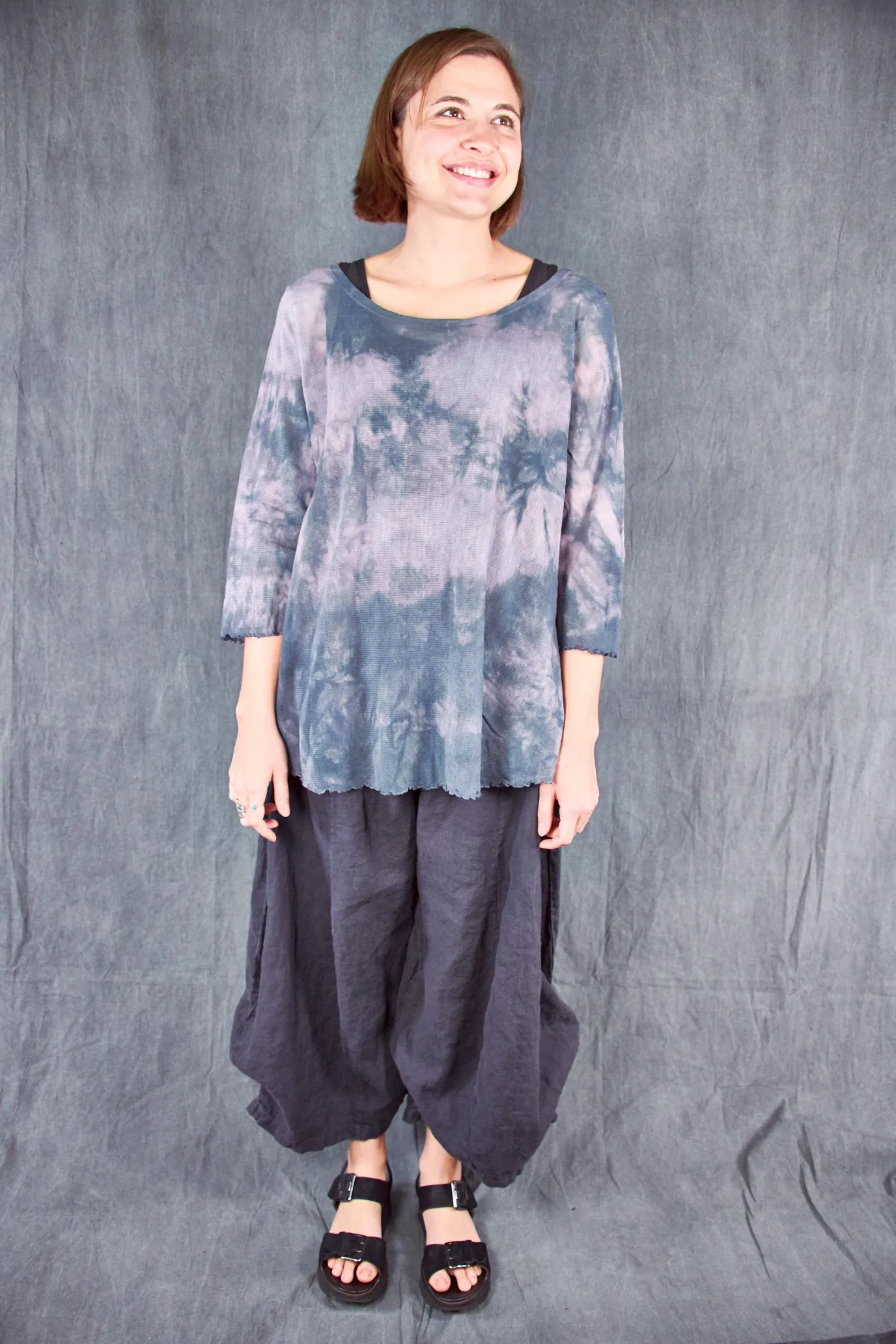1145HD Hand-dyed Mesh Cafe Tee River/Rose Quartz-U