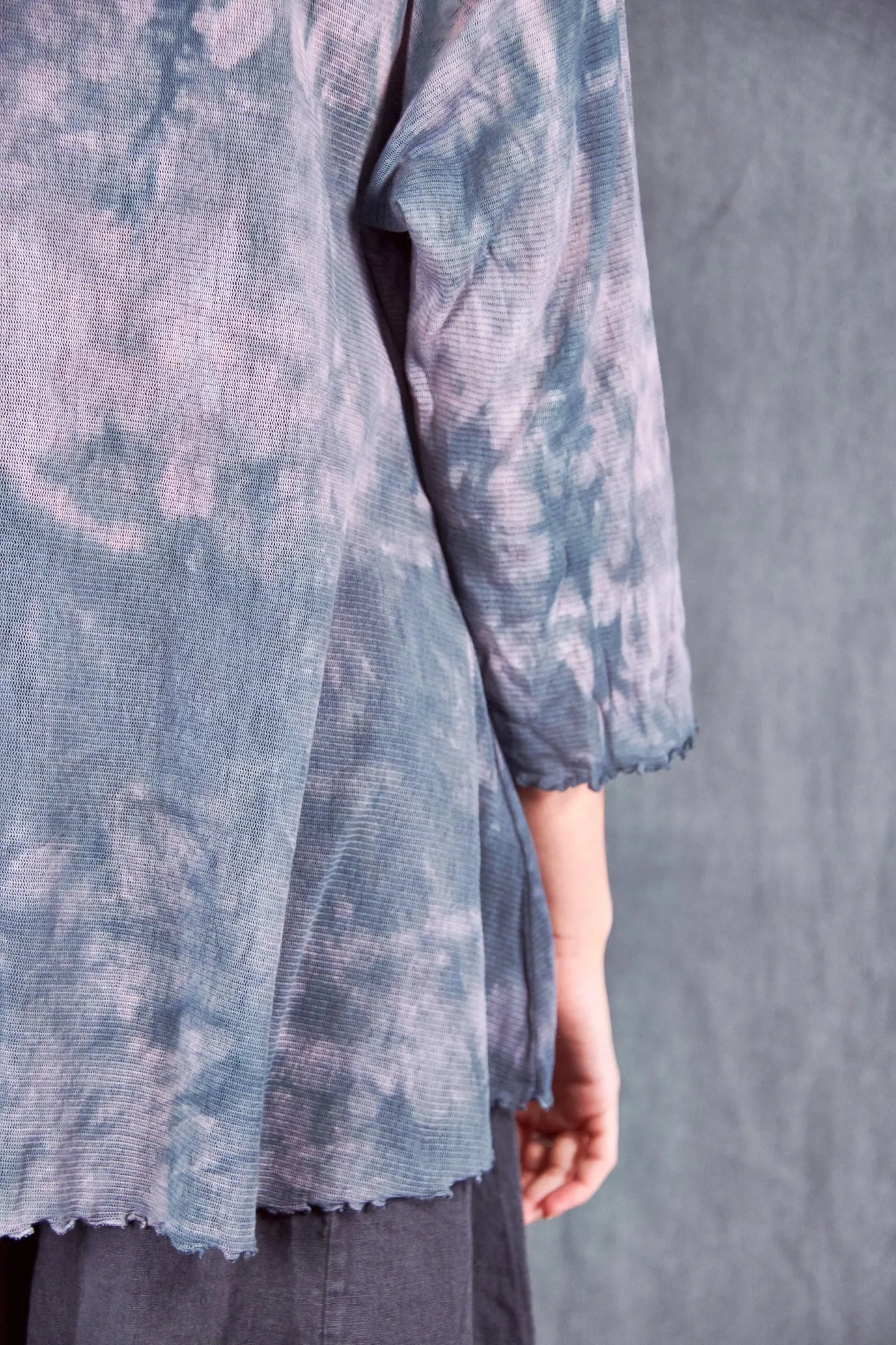 1145HD Hand-dyed Mesh Cafe Tee River/Rose Quartz-U