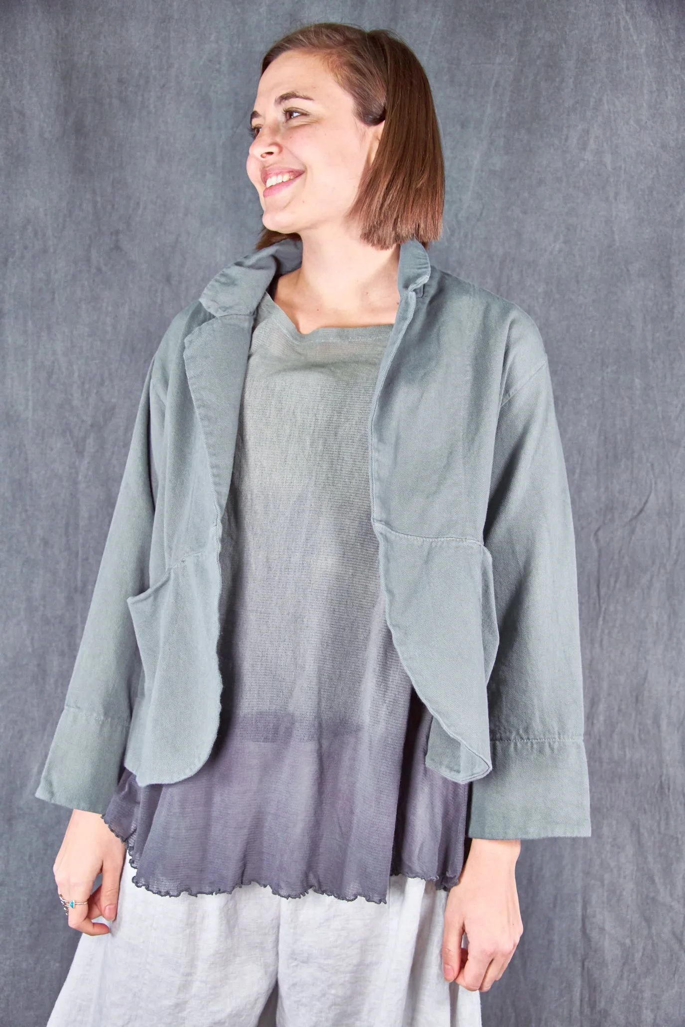 1145HD Hand-dyed Mesh Cafe Tee Sage Twilight Ombre-U