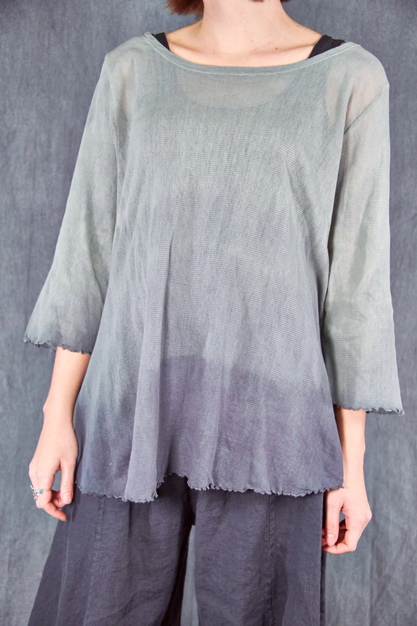 1145HD Hand-dyed Mesh Cafe Tee Sage Twilight Ombre-U