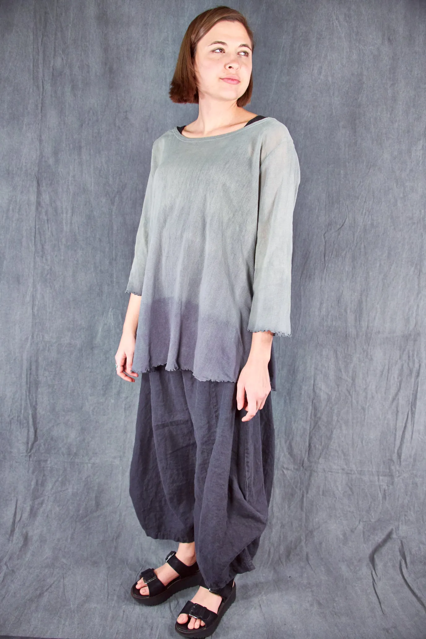 1145HD Hand-dyed Mesh Cafe Tee Sage Twilight Ombre-U