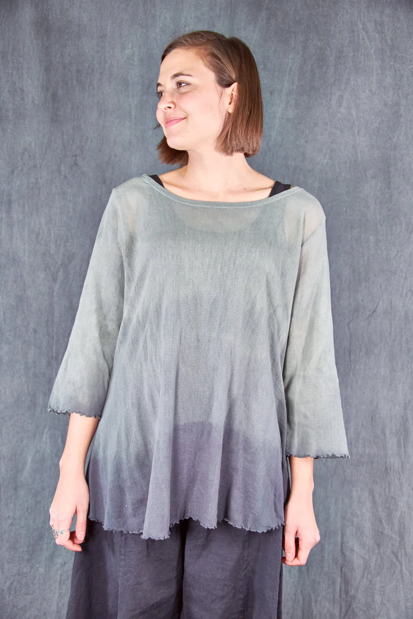 1145HD Hand-dyed Mesh Cafe Tee Sage Twilight Ombre-U