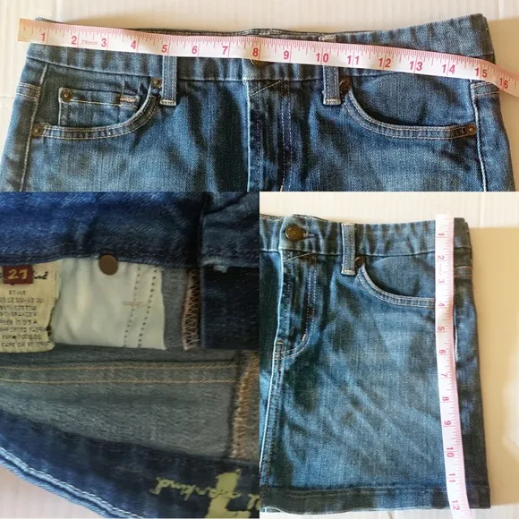 7 for all mankind &amp; Bebe Bundle of 2 Denim Skirts