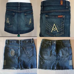 7 for all mankind &amp; Bebe Bundle of 2 Denim Skirts