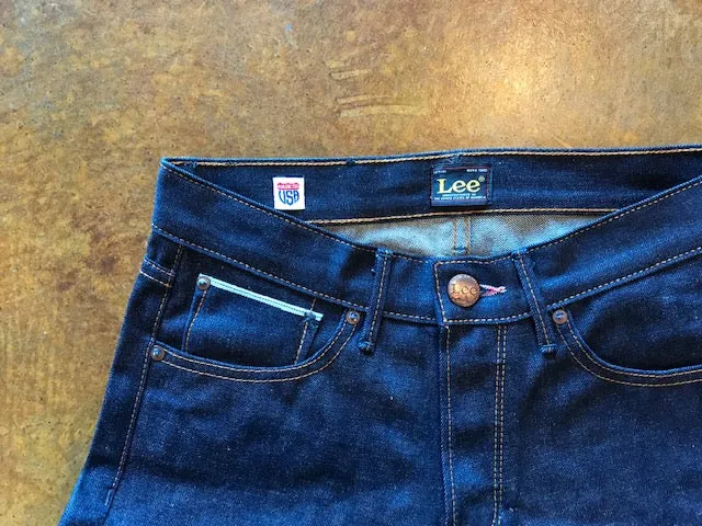7B10201 Lee 101 USA Slim Narrow KC Dry Stock Yard Rigid