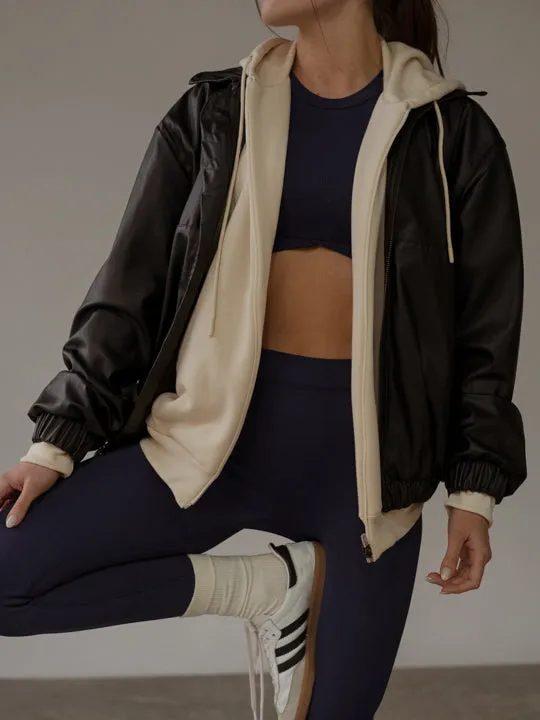 ABS SEAMLESS CROP TOP - DARK BERRY