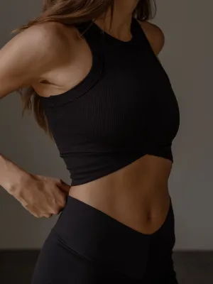 ABS SEAMLESS CROP TOP - SHADOW