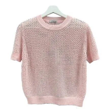 Allover Mesh & Pearls Pullover