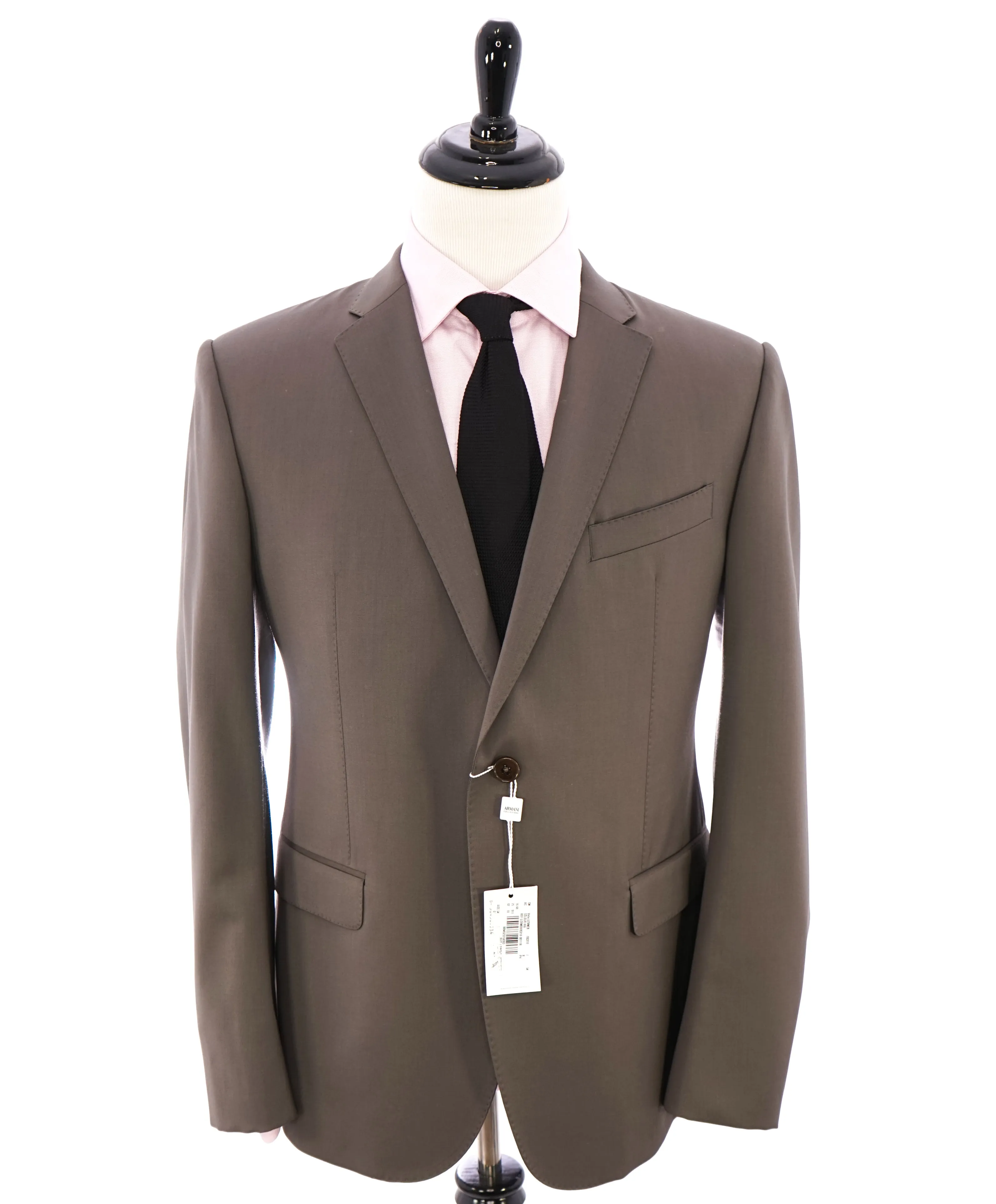 ARMANI COLLEZIONI - Slim 2-Button Notch Lapel Taupe Suit- 44R