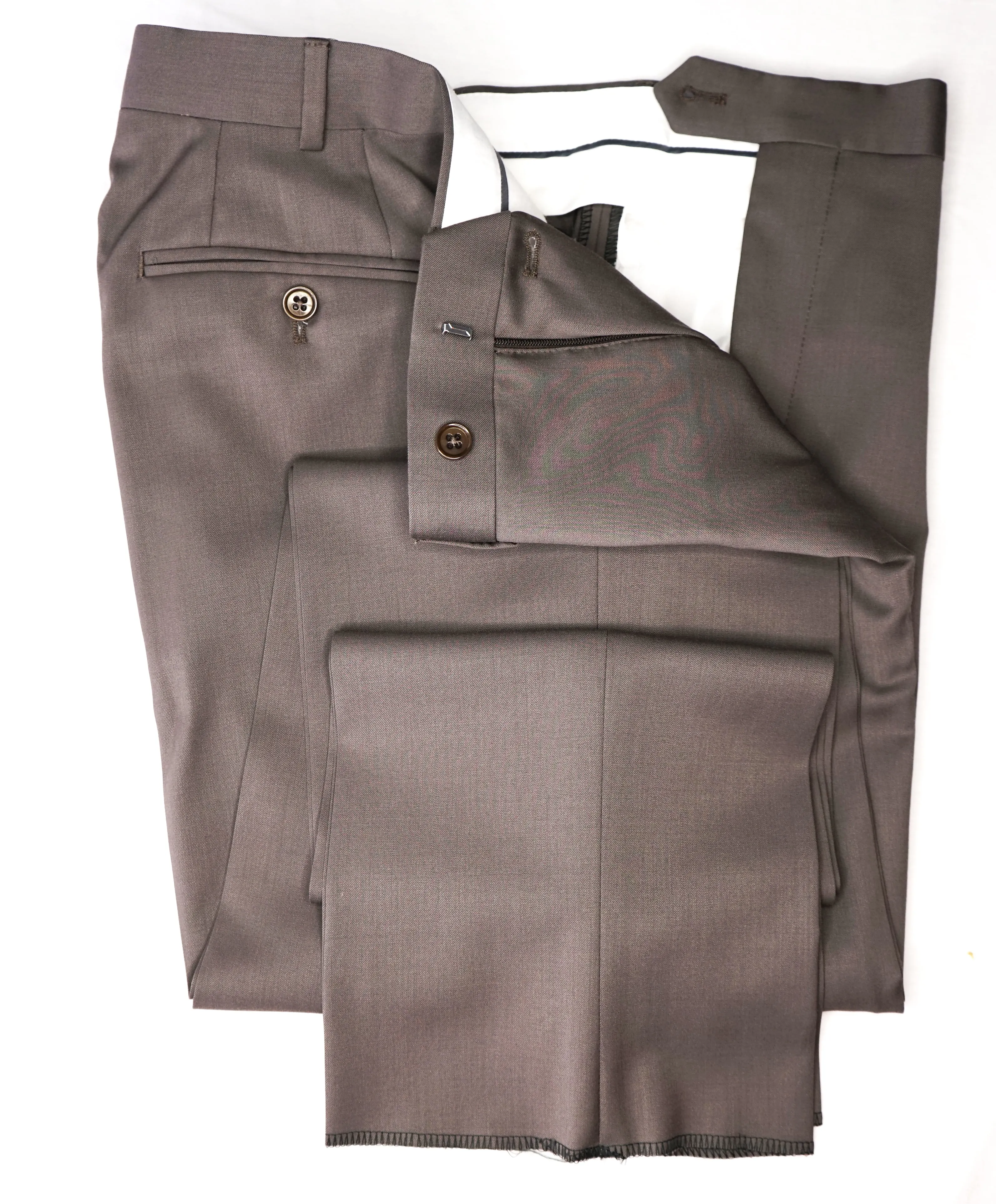 ARMANI COLLEZIONI - Slim 2-Button Notch Lapel Taupe Suit- 44R