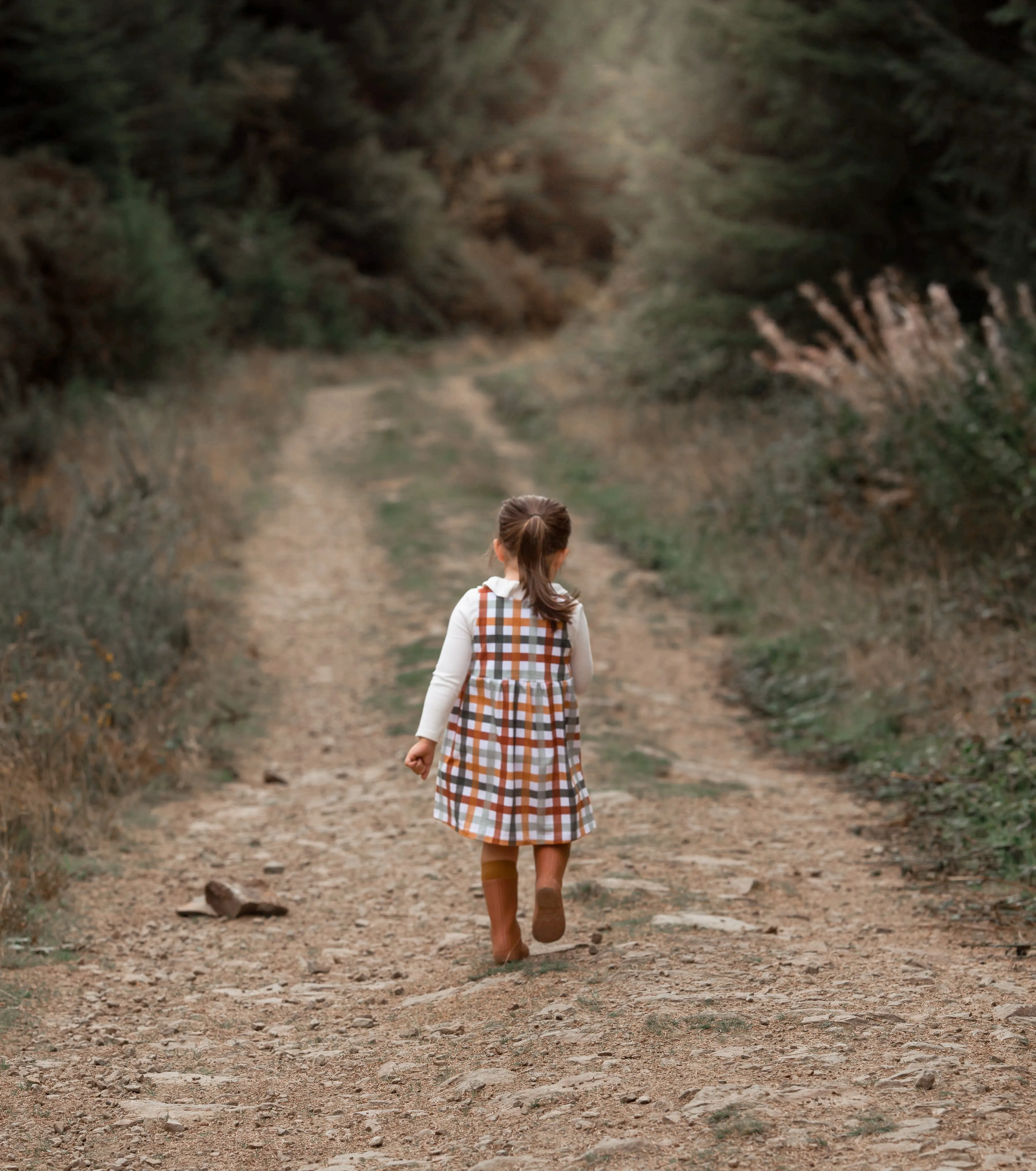 Autumn Checks Pinafore Dress