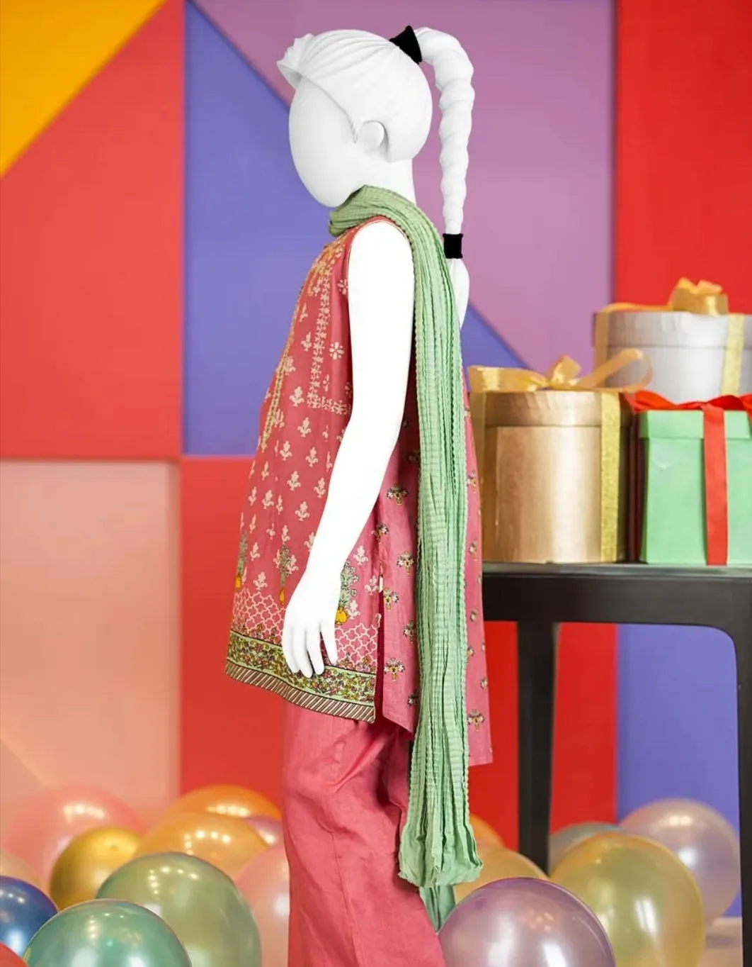 Baby girl kurta shalwar for the event of Eid # K2693
