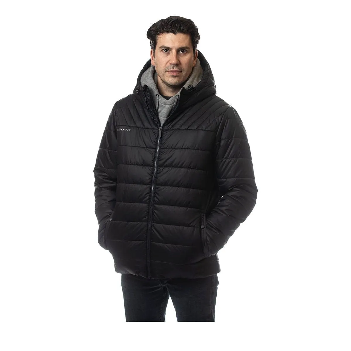 Bauer Supreme Hooded Puffer Senior Jacket - Black