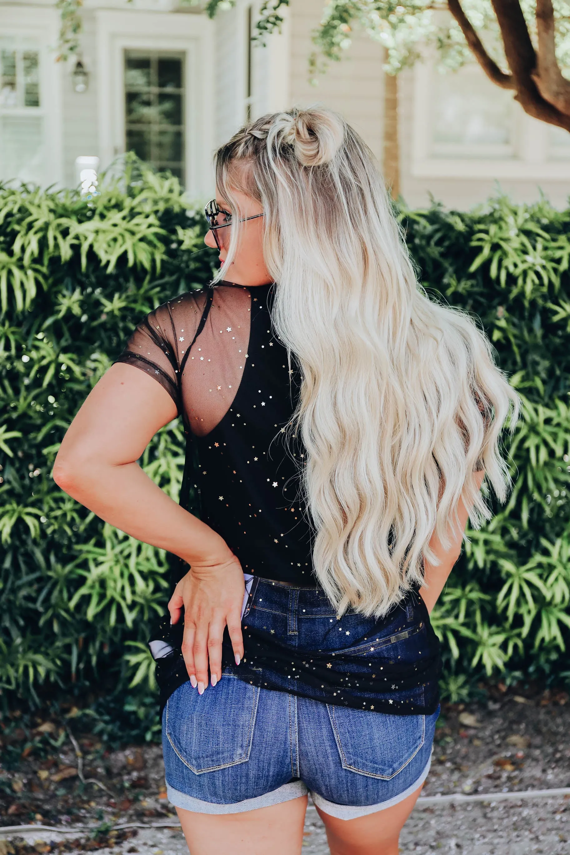 Be A Star Mesh Top - Black