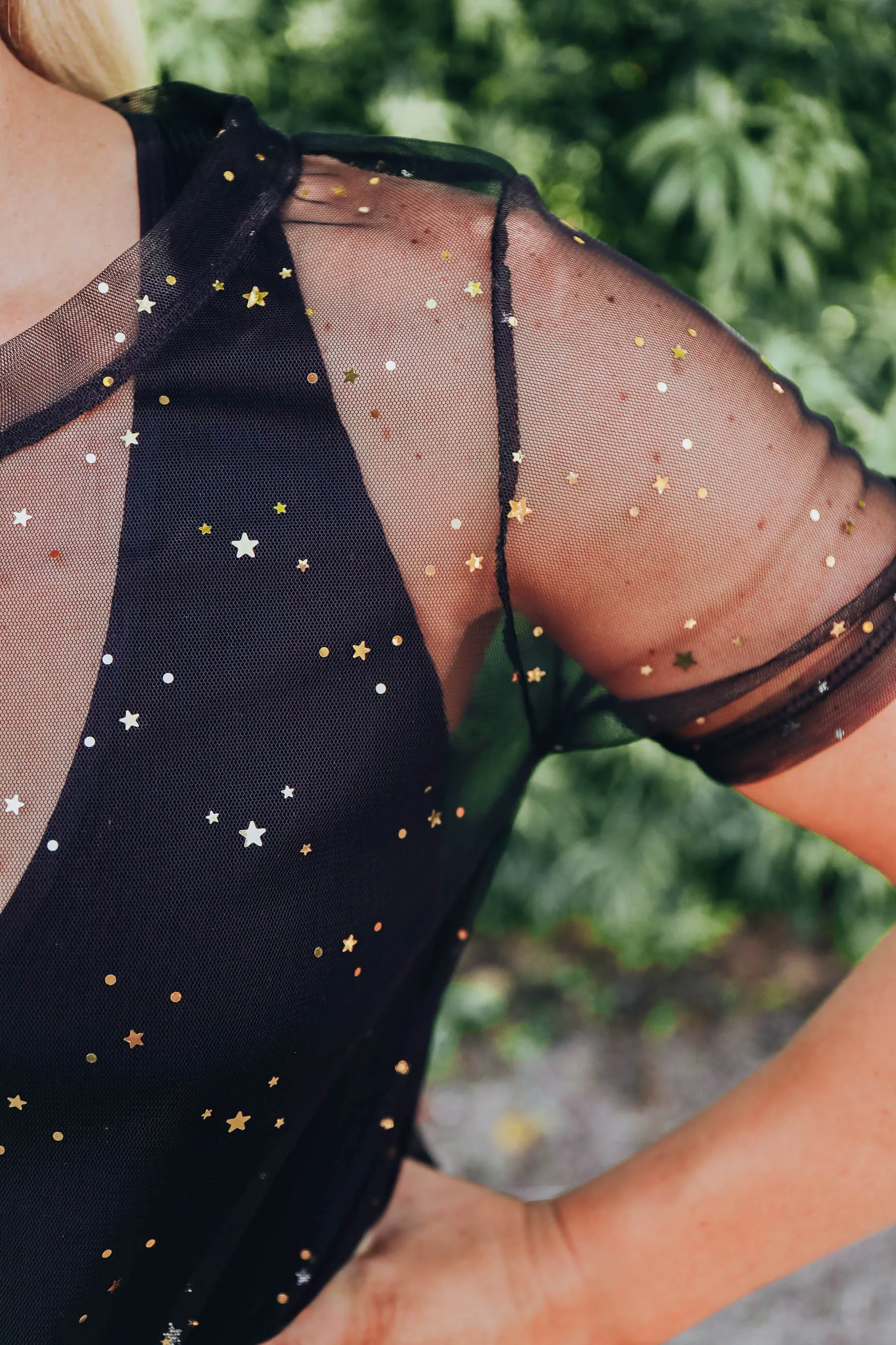 Be A Star Mesh Top - Black