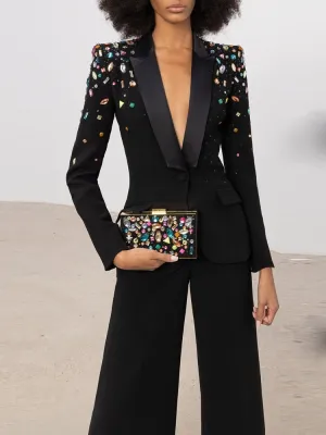Beaded Blazer Pants Set