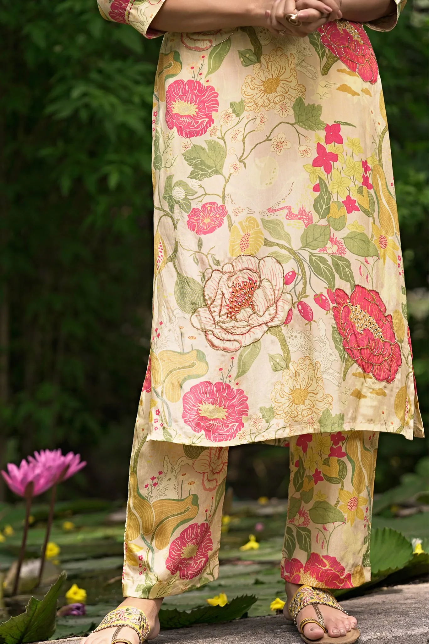 Beigh Kurti with Heavy Purl and Cutdana Work
