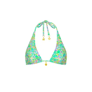 Bind Tie Halter Bikini Top - Spring Fling
