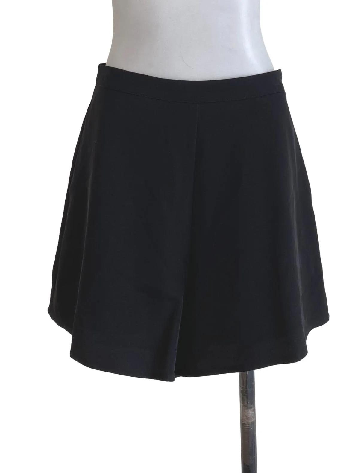 Black Plain Palazzo Short Pants