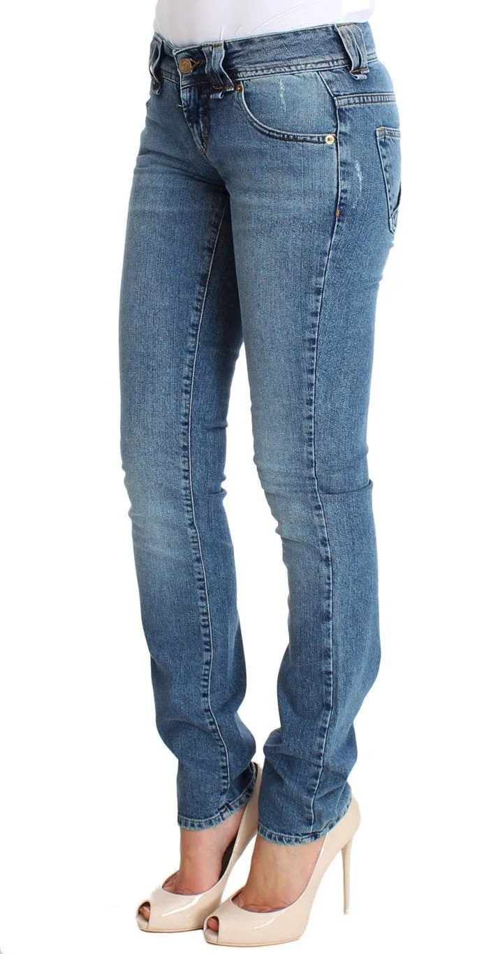 Blue Wash Slim Fit Cotton Stretch Denim Jeans