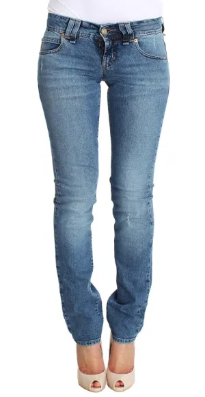 Blue Wash Slim Fit Cotton Stretch Denim Jeans