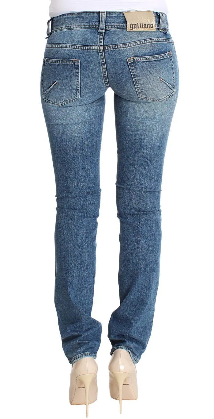 Blue Wash Slim Fit Cotton Stretch Denim Jeans