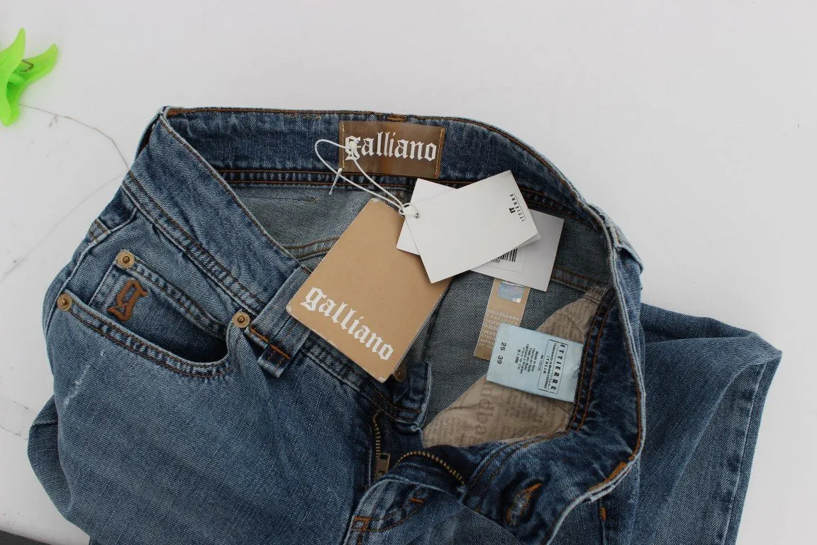 Blue Wash Slim Fit Cotton Stretch Denim Jeans