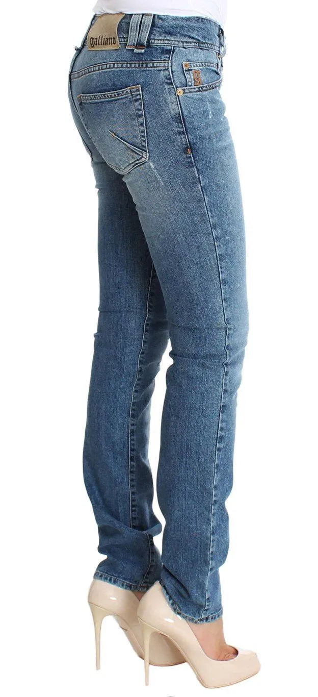Blue Wash Slim Fit Cotton Stretch Denim Jeans