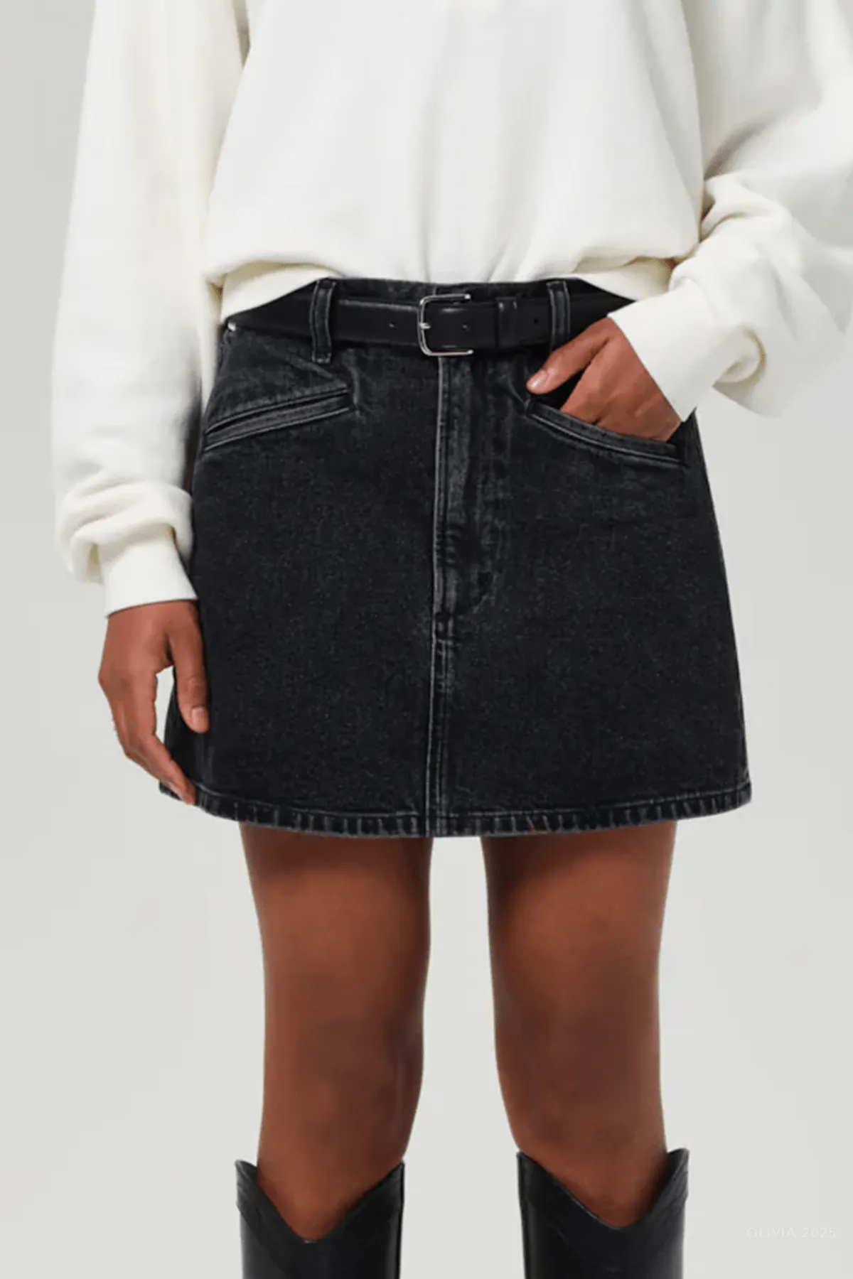 Brita Mini Skirt in Meteorite