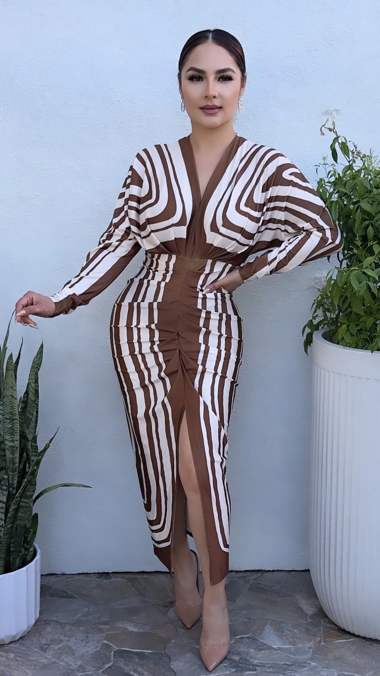 BROOKLYN MOCHA  DRESS