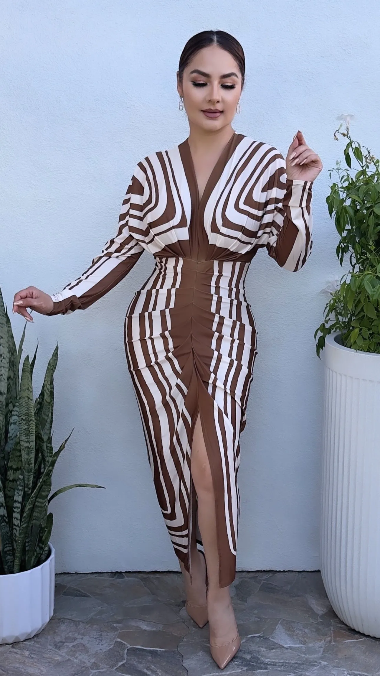 BROOKLYN MOCHA  DRESS