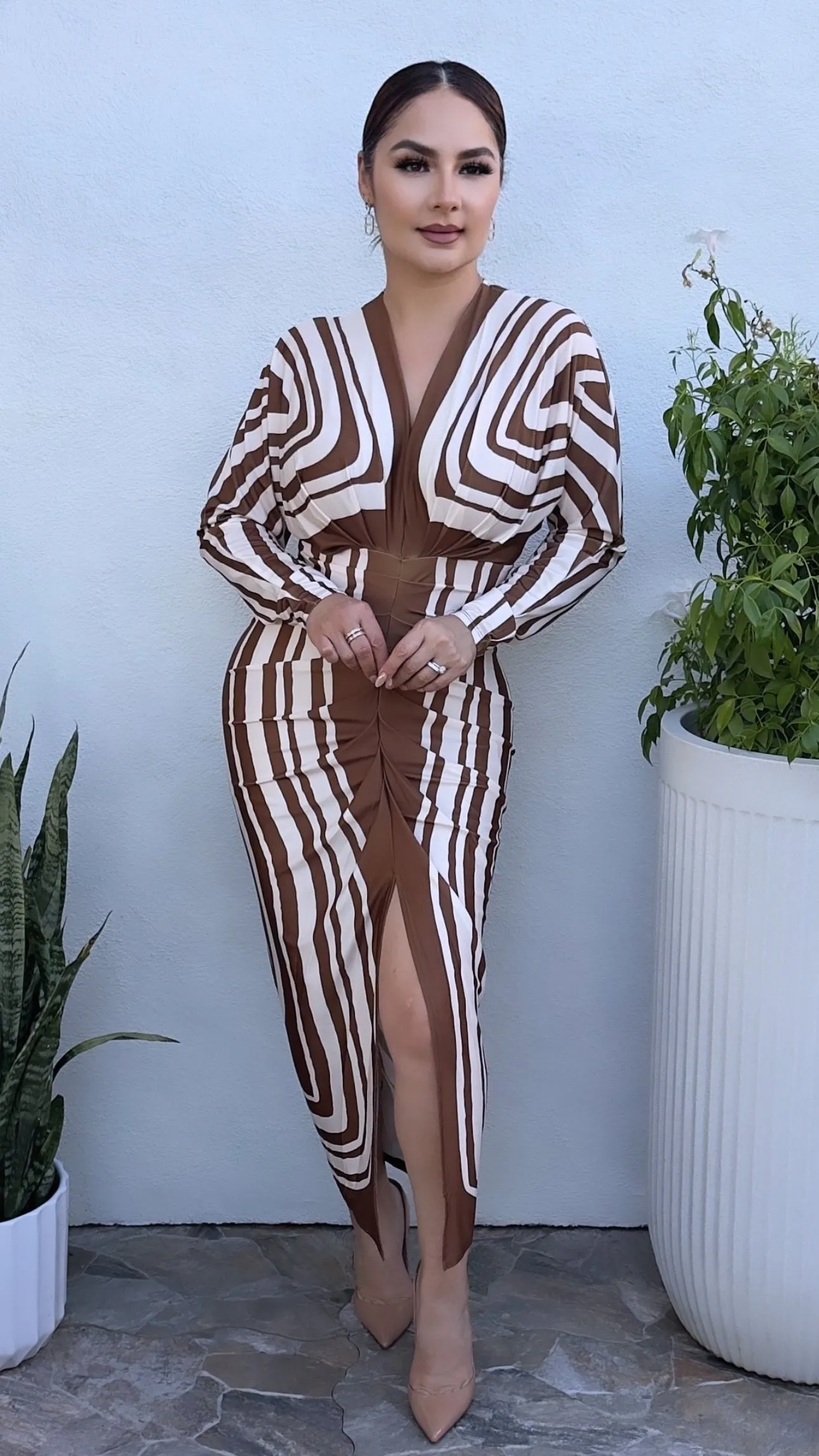 BROOKLYN MOCHA  DRESS