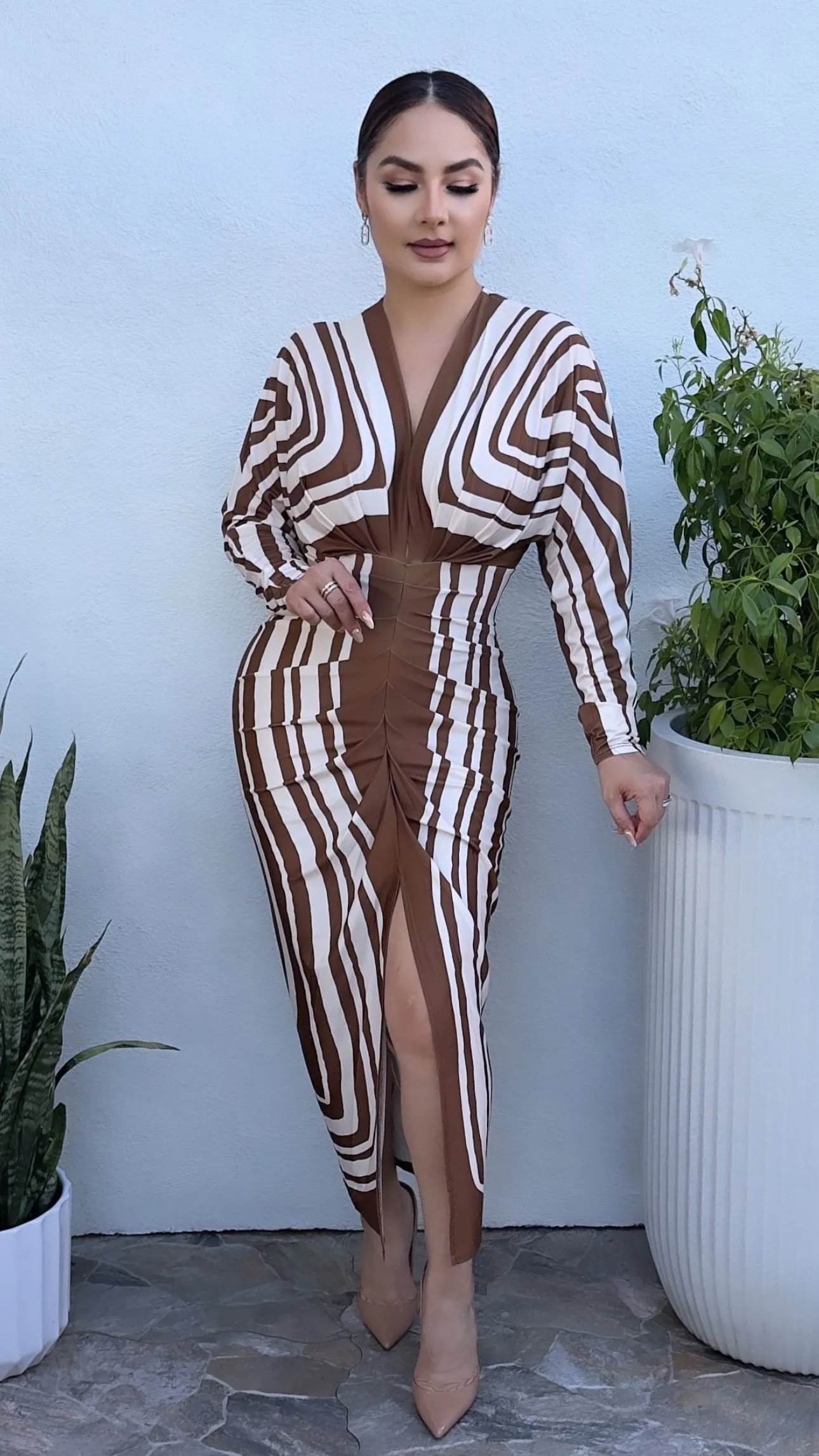 BROOKLYN MOCHA  DRESS