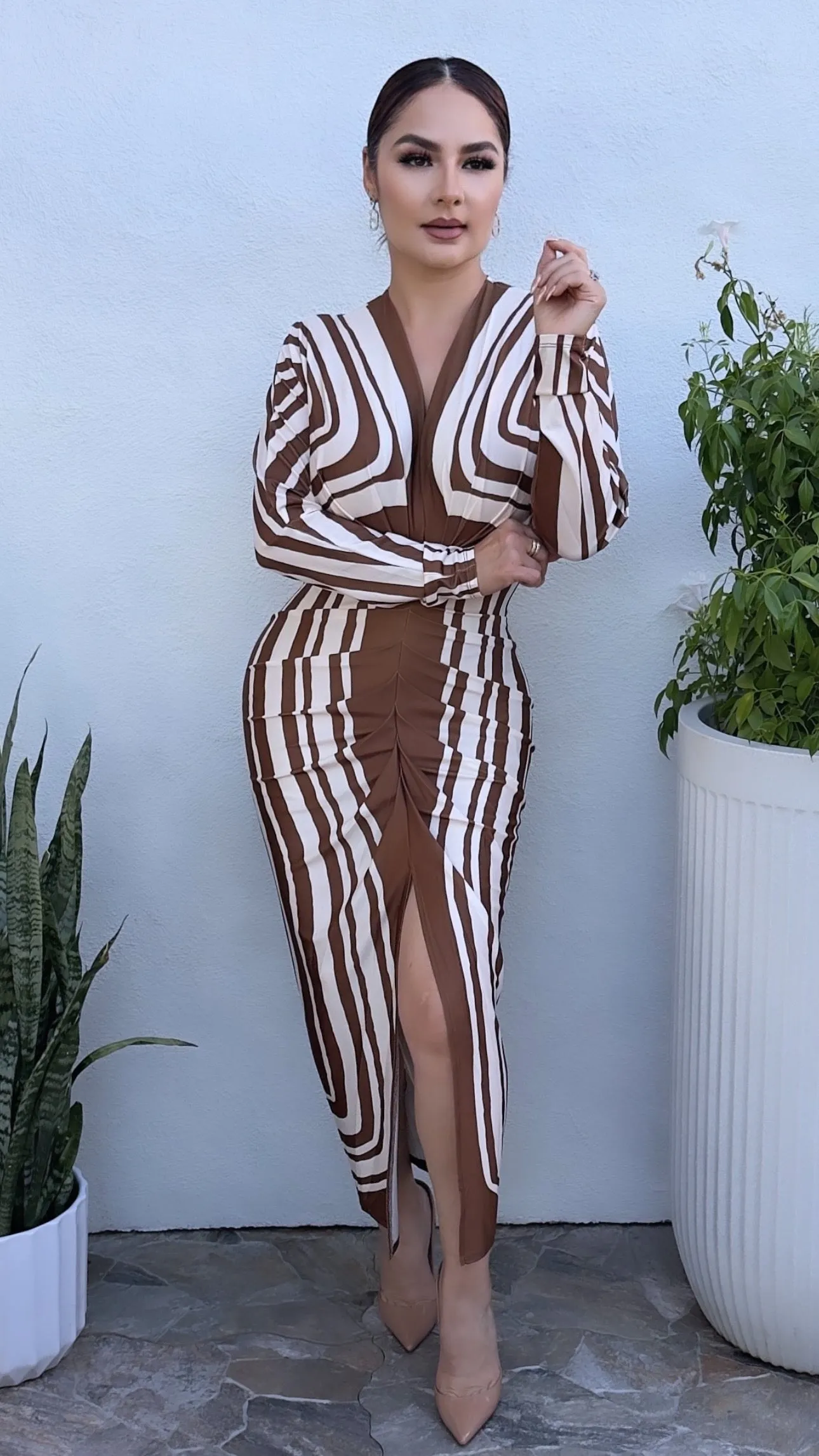 BROOKLYN MOCHA  DRESS