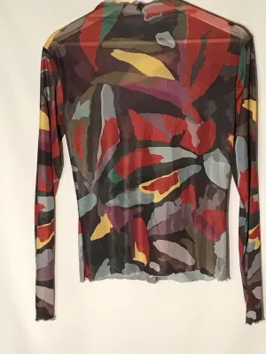 Burnished Leaf Mesh Top with Cami