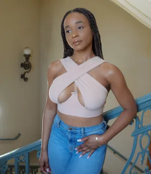 Bustier Criss Cross Top(Khaki)