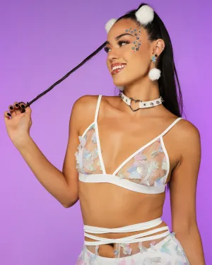 Butterfly Sherbet Mesh Top