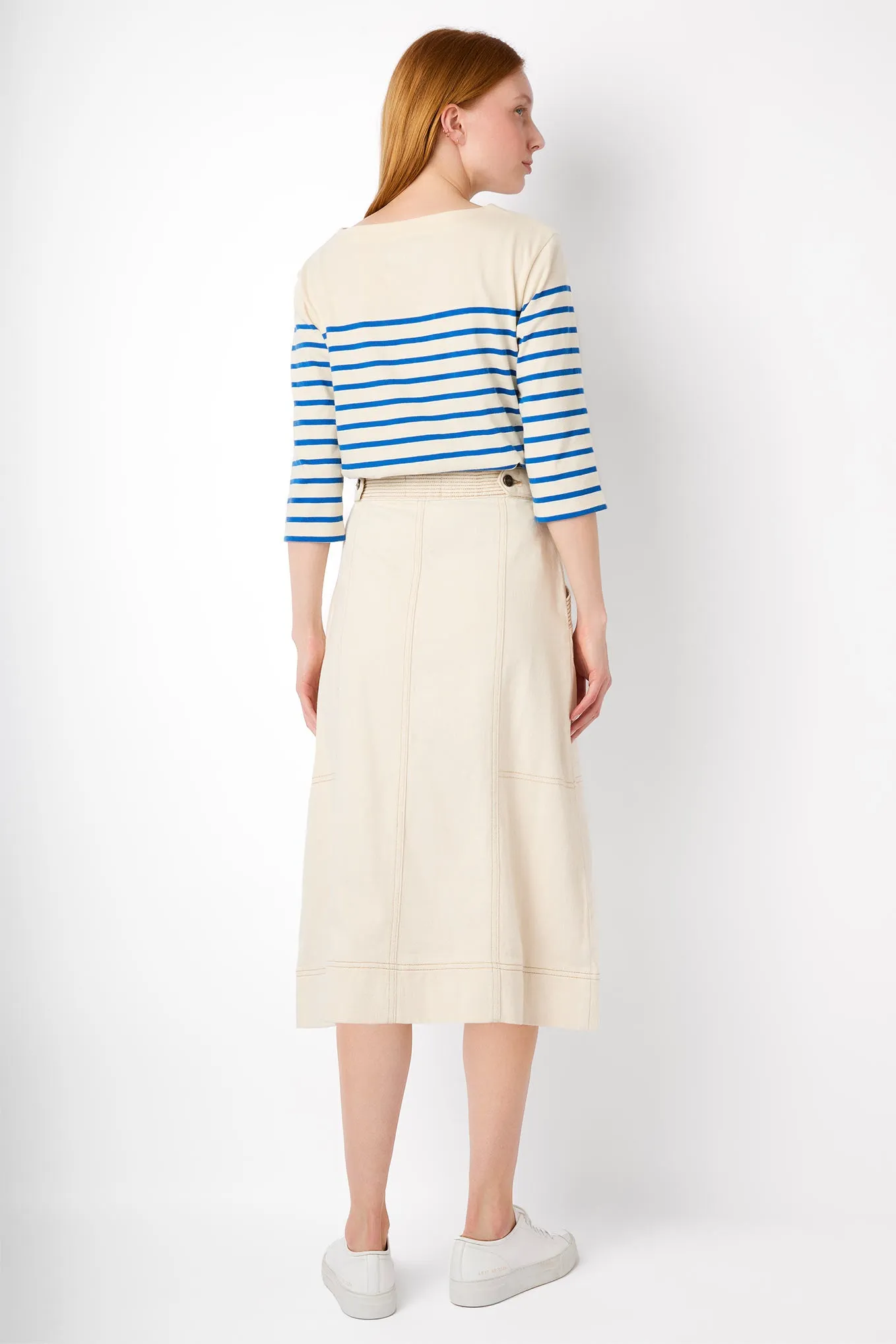 Cara Denim Skirt - Ecru