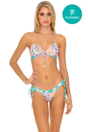 CARIBBEAN KISSES - Scrunch Cup Underwire Top & Banded Moderate Bottom • Multicolor