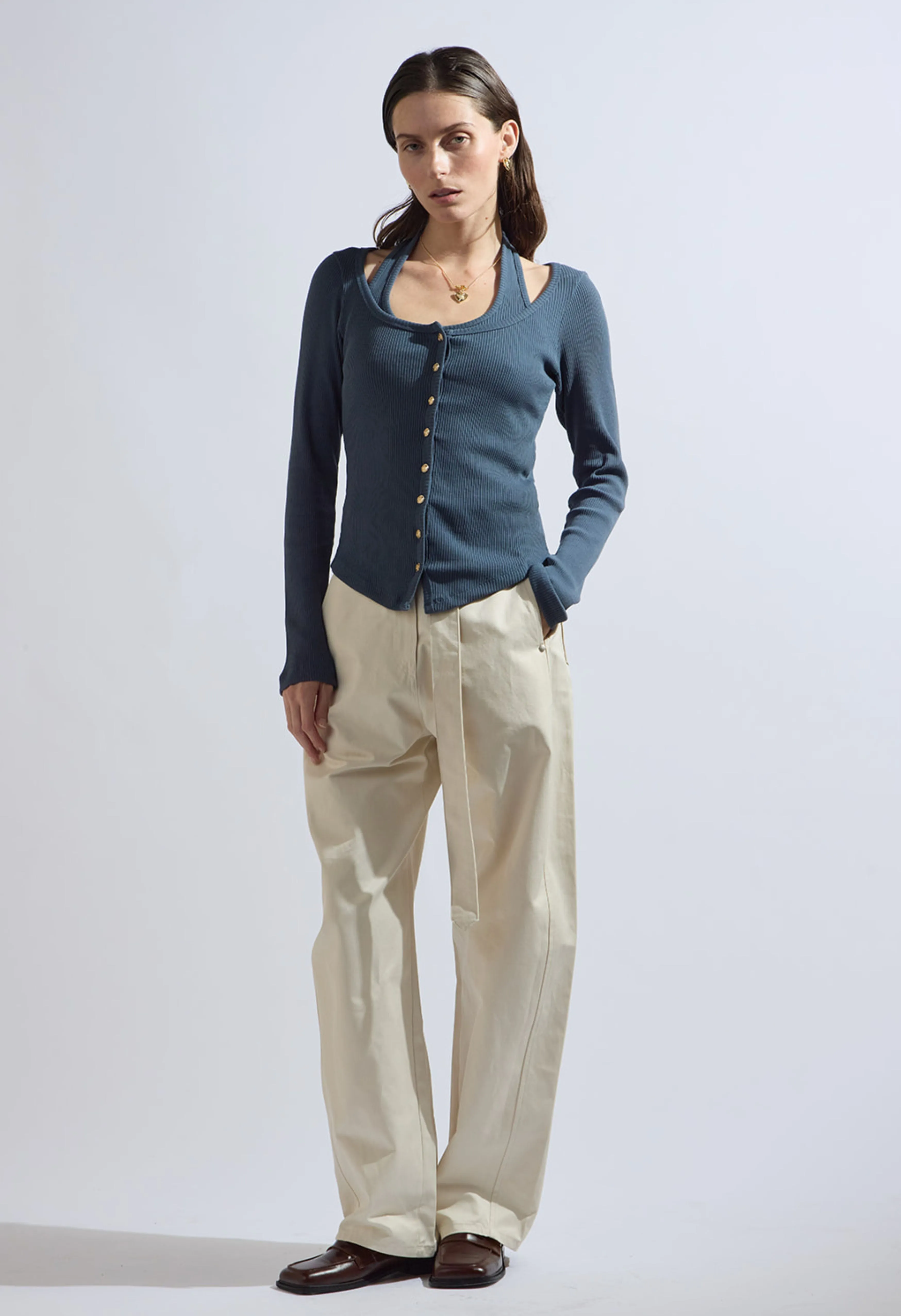 Carrington Knit Set in Blue