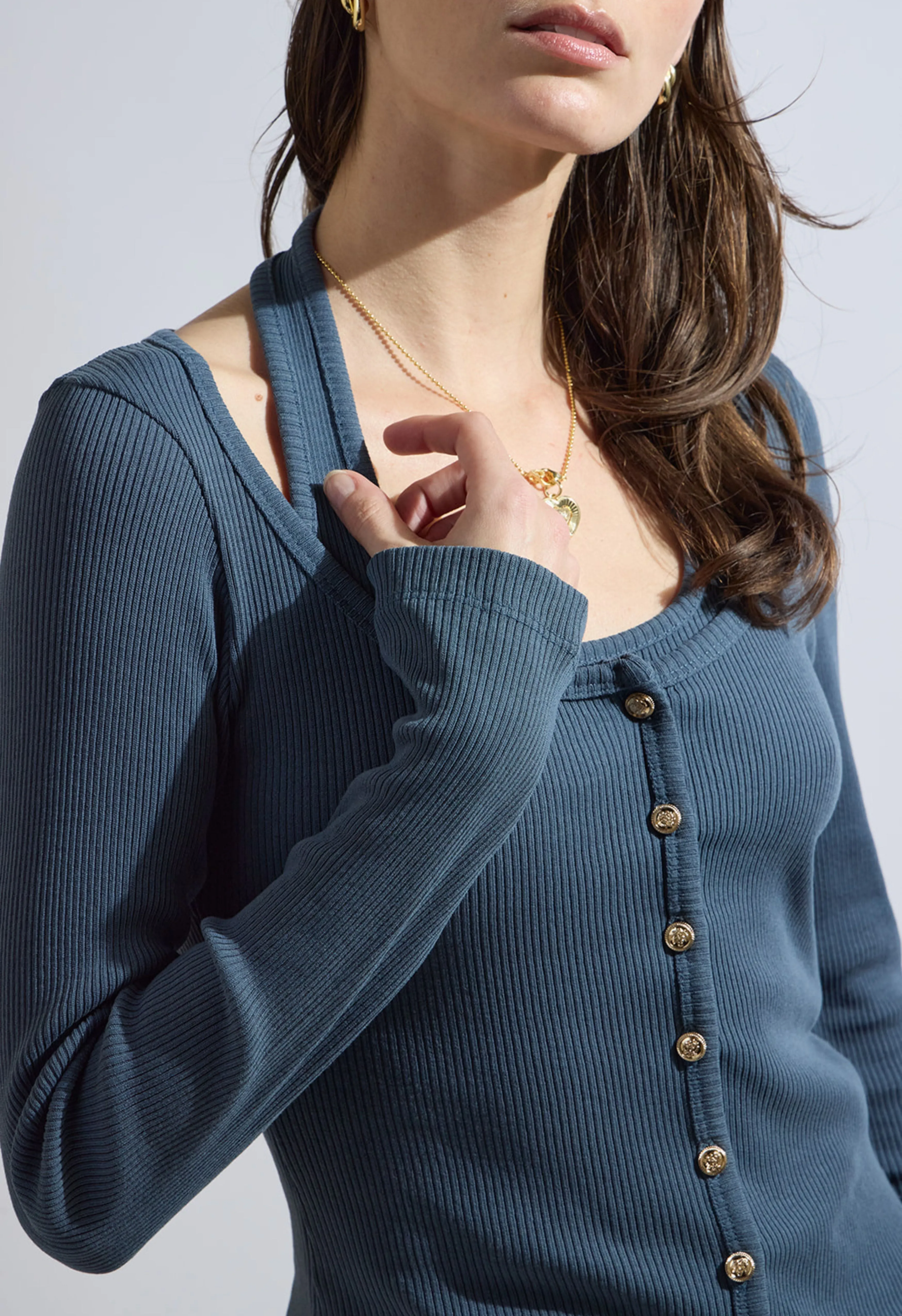 Carrington Knit Set in Blue