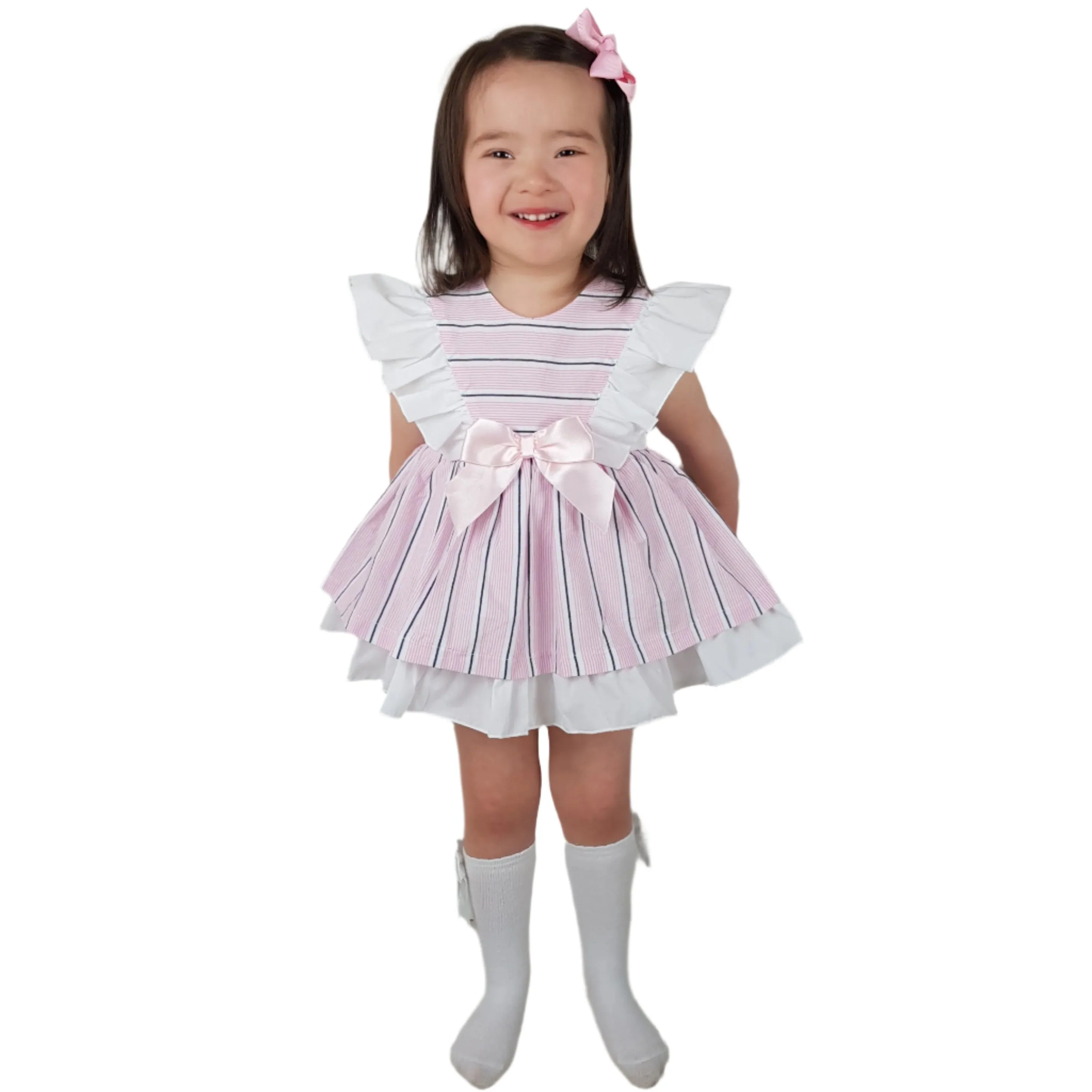 Ceyber Pink and Navy Stripe Dress Collection