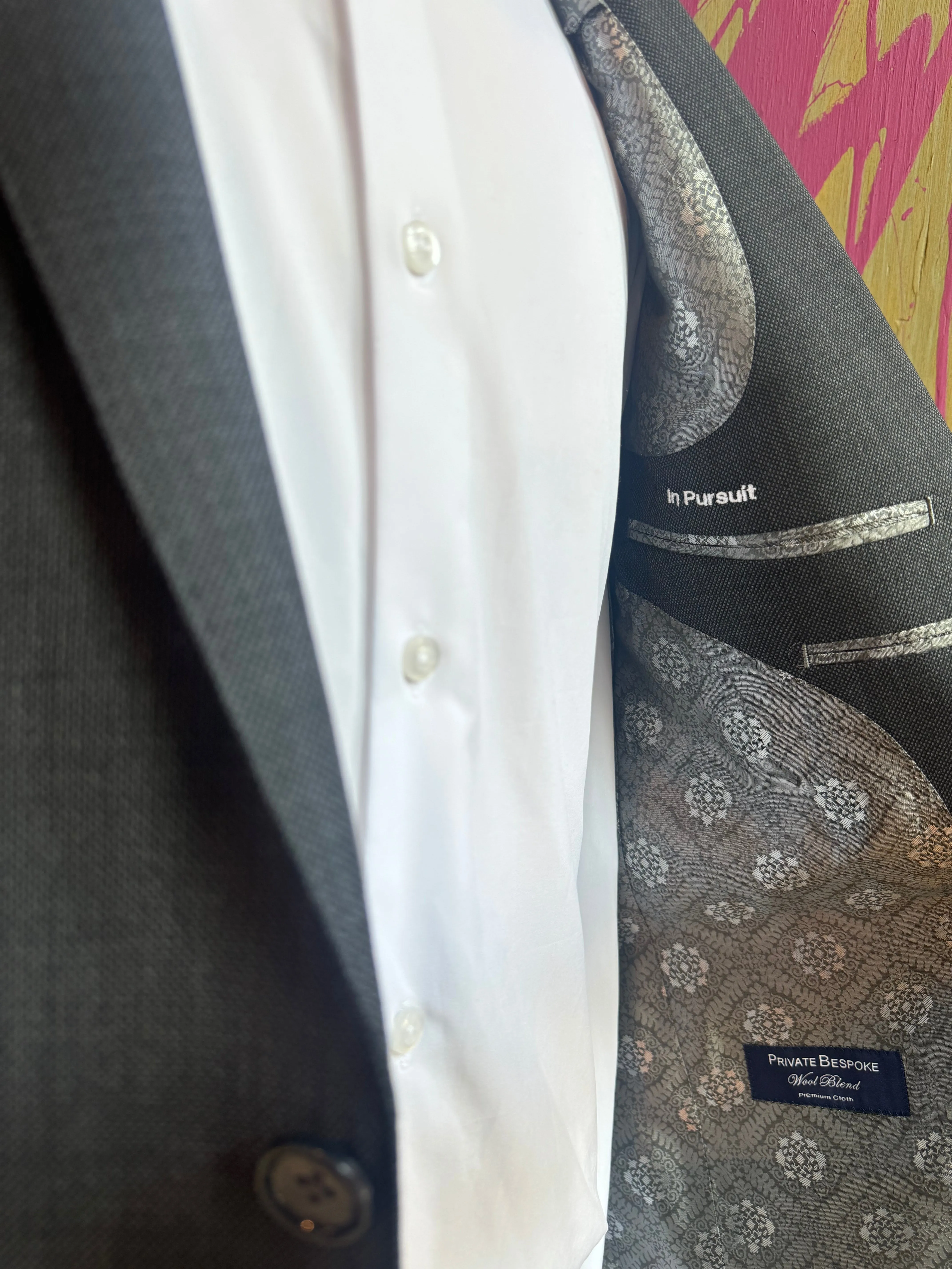 Charcoal Birdseye Suit Coat