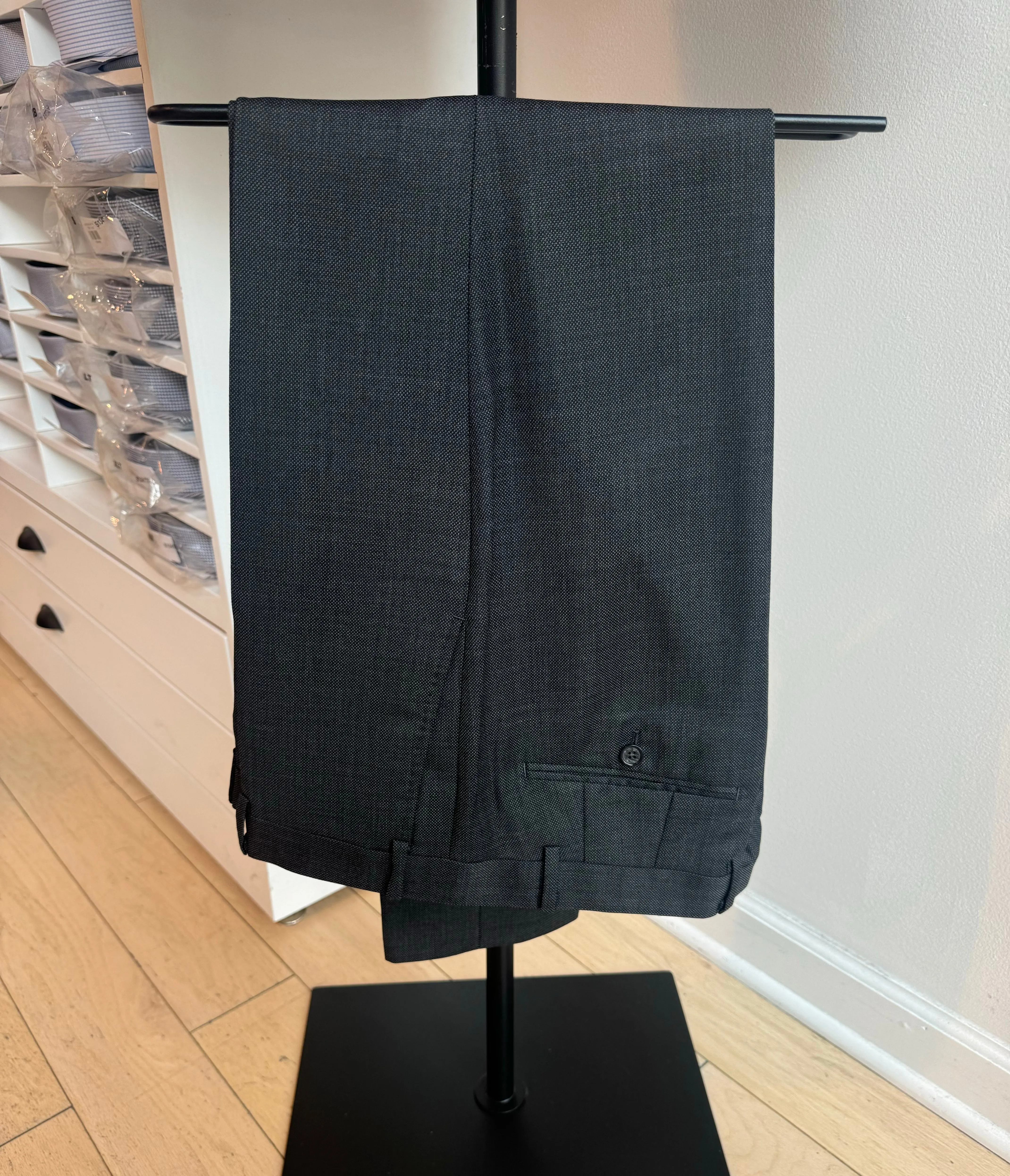 Charcoal Birdseye Suit Coat