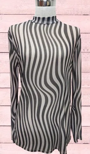Charcoal Geo Sheer Mesh